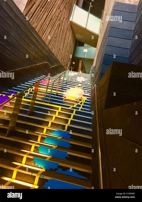 Colourful Flight Of Stairs Stock Photo Alamy