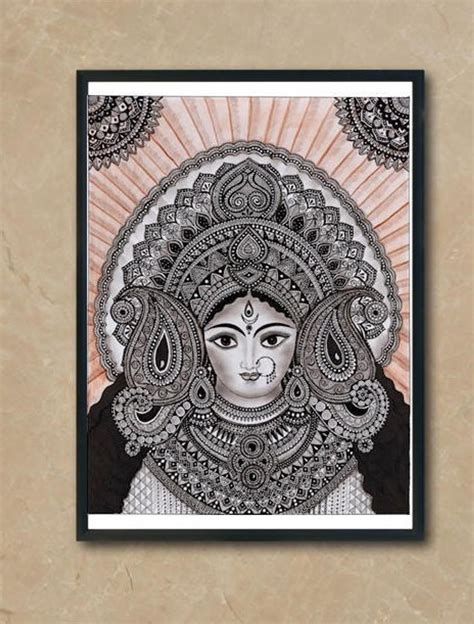 How To Draw Mandala Art Of Hindu Goddess Maa Saraswat