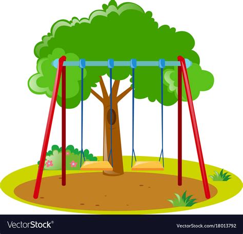 Two Swings In The Park Royalty Free Vector Image