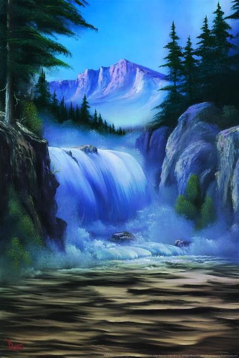 Bob Ross Spectacular Waterfall Art Print Painting Cool Huge Large Giant Poster Art 36x54