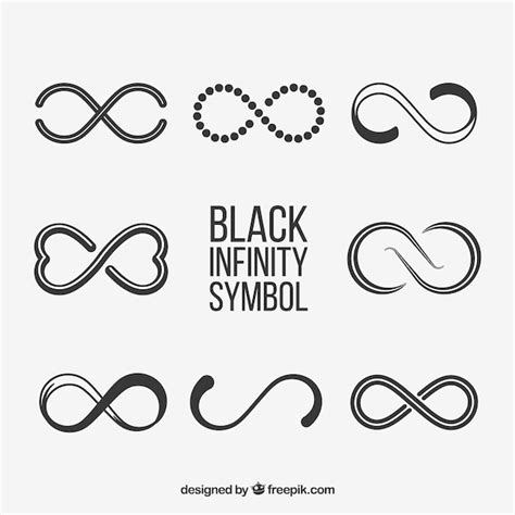 Premium Vector Black Infinity Symbol Collection