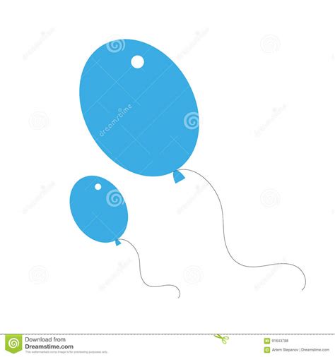 Party Balloon Icons On White Background Stock Vector Illustration Of