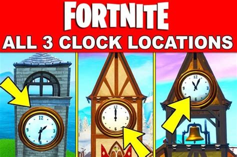 Fortnite Clocks Different Locations Where To Visit 3 Different Clocks