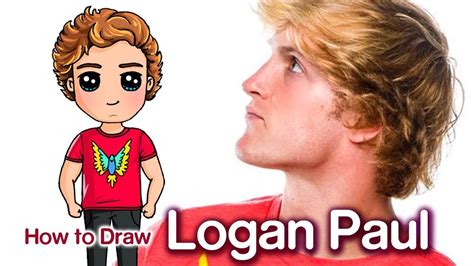 how to draw logan paul famous youtuber cute drawings cute girl drawing drawings