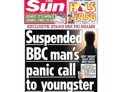 Sun Bbc Presenter Sex Scandal Front Page Prompts Twitter Libels