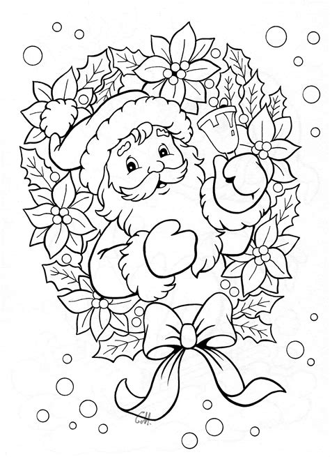 Pin By Carmen Matarazzo On Disegni Natale Santa Coloring Pages