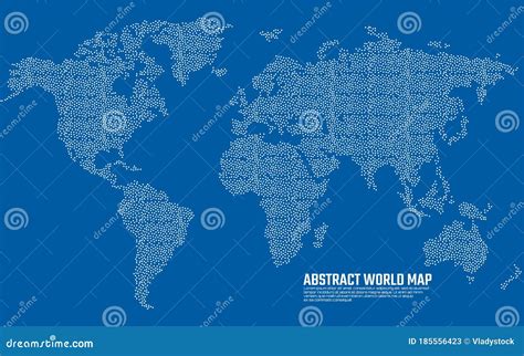 Abstract Dotted World Map World Map With Points And Dots Stock
