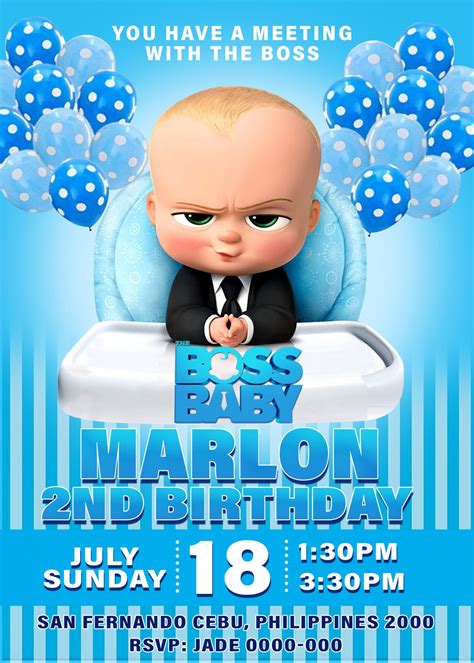 Boss Baby Background For Invitation
