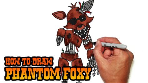 How To Draw Phantom Foxy Fnaf Video Lesson Youtube