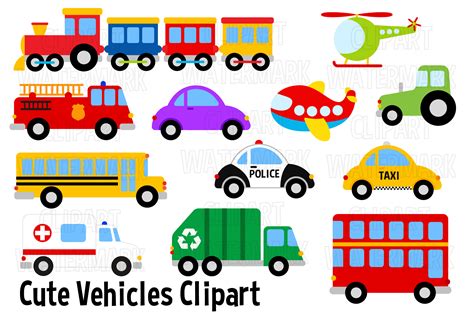 Vehicles And Transport Clipart Gráfico Por Magreenhouse · Creative Fabrica