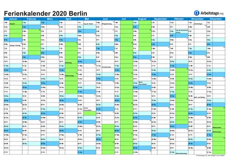 Ferien Berlin 2019 2020 Ferienkalender