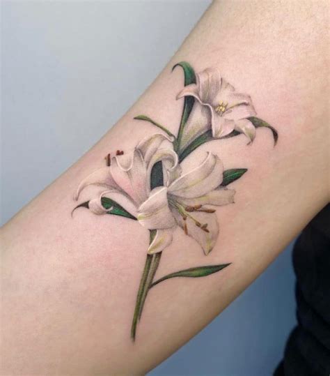 Share 75 Lily Flower Tattoo Design Latest Vn