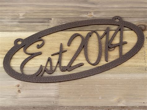 Buy Custom Made Metal Laser Cut Sign Home Established Sign Outdoor