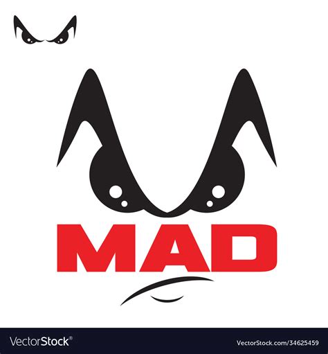 M Letter Mad Man Symbol Royalty Free Vector Image