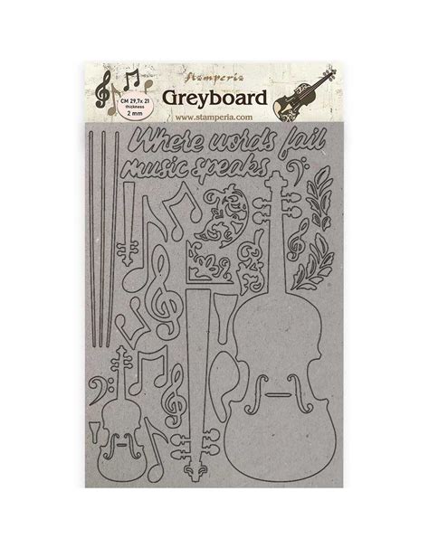 Stamperia A4 Greyboard 2 Mm Passion Violin Scraphut