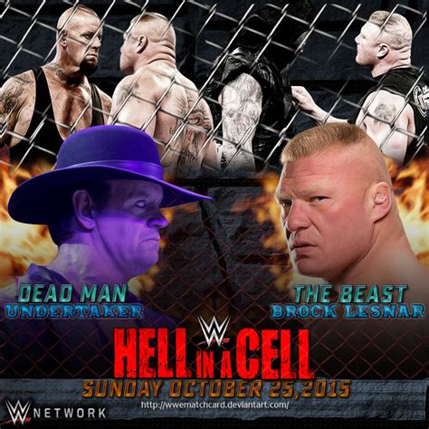 Undertaker Vs Brock Lesnar At Hell In A Cell 2015 By Wwematchcard On
