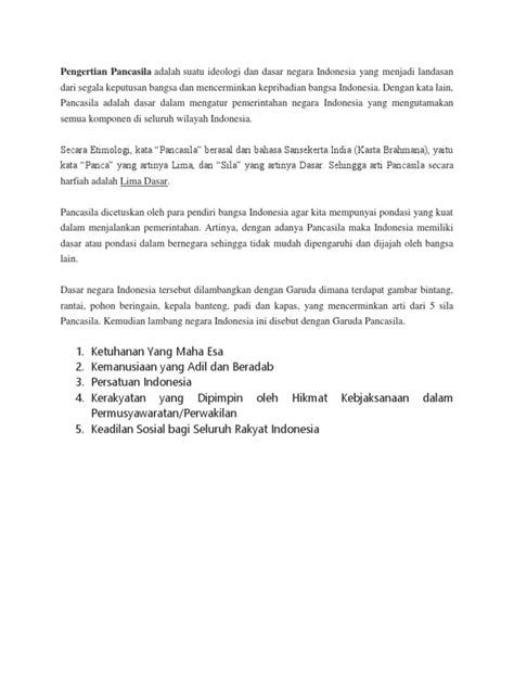 Pengertian Pancasila Pdf