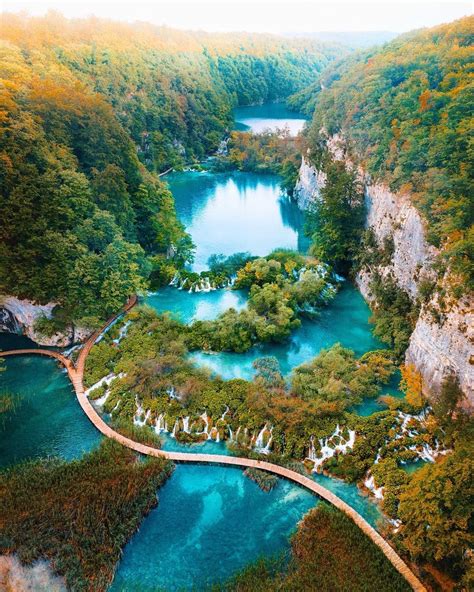 Croatian Paradise Beautiful Places Nature Plitvice Lakes Beautiful