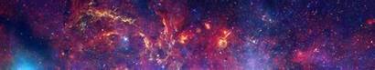 Galaxy Space Triple Wallpapers Monitor Deep Nebulae