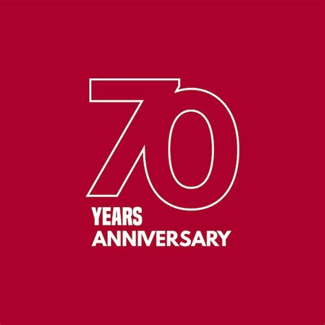 Icono De Vector De Aniversario De 70 Años Logo Elemento De Diseño Gráfico Con Composición