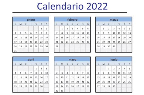 Calendário 2022 Excel Gratis