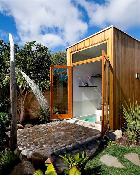 Backyard Sauna Outdoor Bathroom Design Outdoor Bathrooms Outdoor Shower