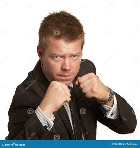 Businessman Fists Fight Stock Image Image Of Angry Eyes 23408925