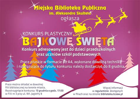 Konkurs Bajkowe Święta Miejska Biblioteka Publiczna W Tczewie