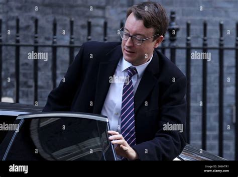Britains Chief Secretary To The Treasury Simon Clarke Arrives At