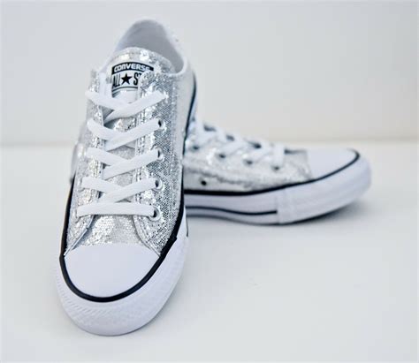 Converse All Star Chuck Taylor Silver Glitter Unisex Low Sneakers