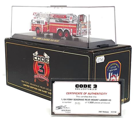 Code 3 Collectibles 164 Scale 12740 Seagrave Rear Mount Ladder 43