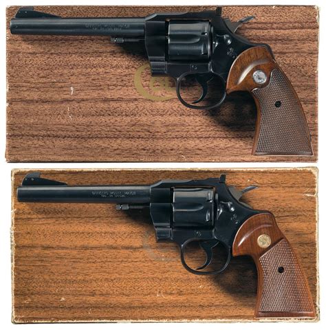 Two Colt Da Revolvers W Boxes Rock Island Auction