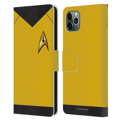 Official Star Trek Uniforms And Badges Tos Leather Book Case For Apple