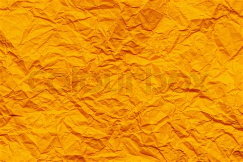 Orange Crumpled Paper Background Stock Image Colourbox