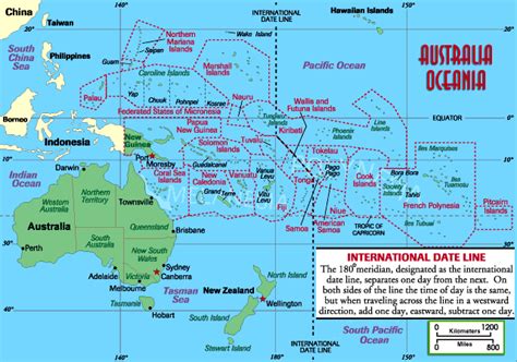 Oceania Map Australia