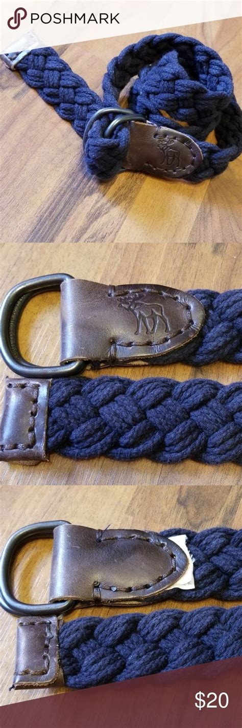{abercrombie And Fitch} Navy Braided Belt Braided Belt Abercrombie Clothes Design