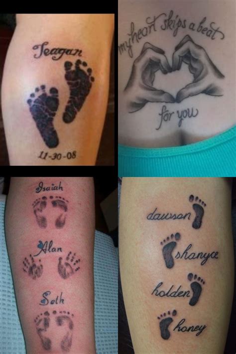 Pin By Reva Baldwin On Body Art Baby Feet Tattoos Baby Tattoos Name