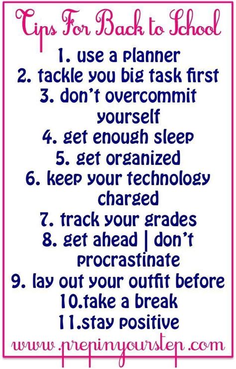 Back To School Tips Dorothy Makes Some Great Reminders About How To
