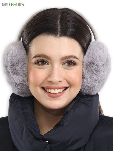 Badpiggies Womens Plush Ear Muffs Winter Ear Warmers Soft And Warm Faux