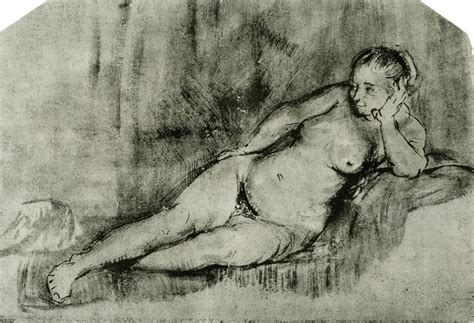 Rembrandt Female Nude Reclining