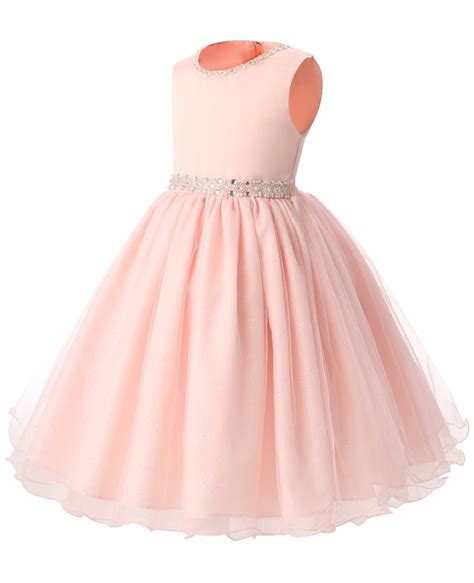 2017 Pink Princess Children Clothing Girls Formal Party Dress Kids Wear