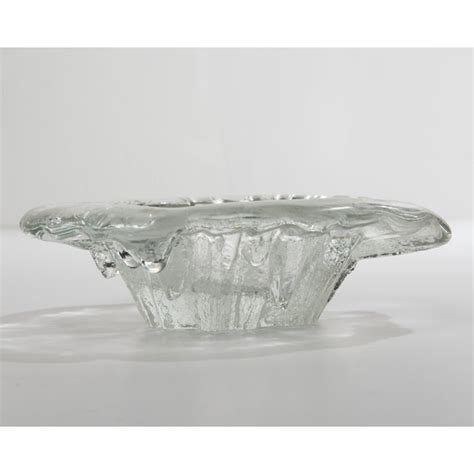 1960s Blenko Slab Glass Icicle Cigar Ashtray Chairish