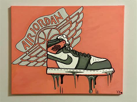 Air Jordans Painting Etsy