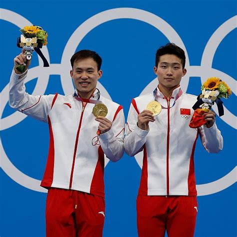 Team China Clinch Mens 3m Synch Diving Gold At Tokyo Olympics Cgtn