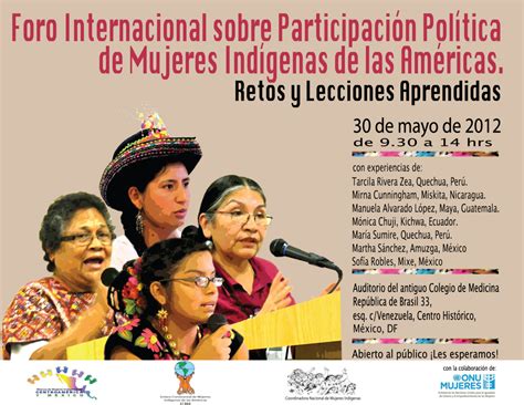 Foro Internacional Sobre Participación Política De Mujeres Indígenas En Las Américas