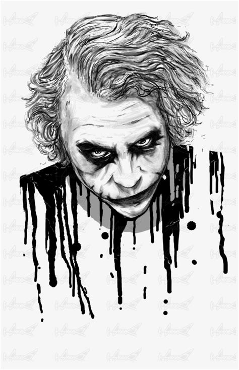 The Joker T Joker Art Black And White Free Transparent