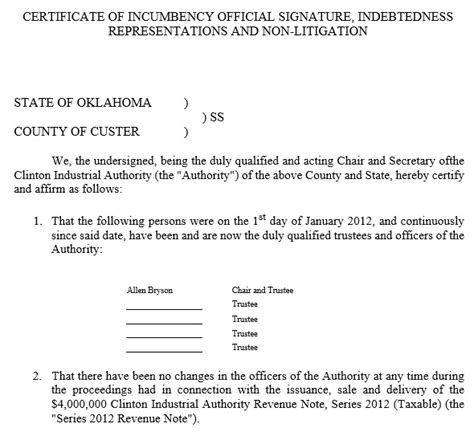 Free Printable Certificate Of Incumbency Templates Ms Word Best