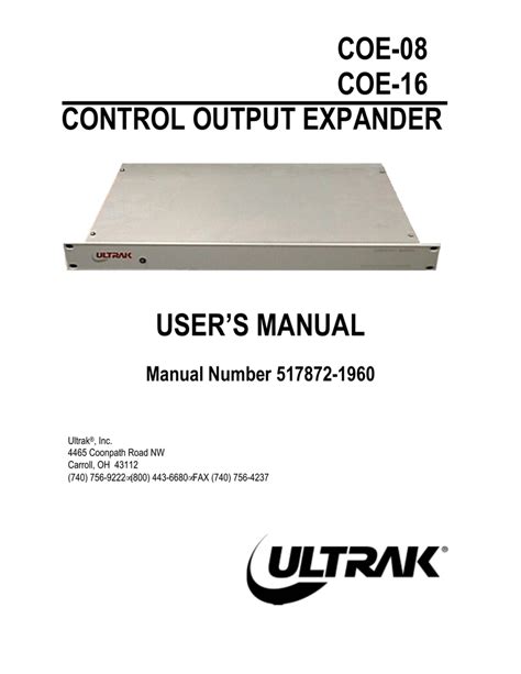 Coe 08 Coe 16 Control Output Expander User S Manual Manualzz