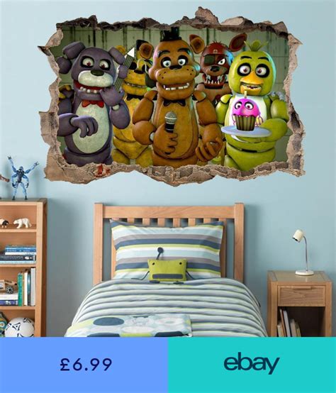 Five Nights At Freddys 3d Smashed Wall Sticker Decal Home Decor Art