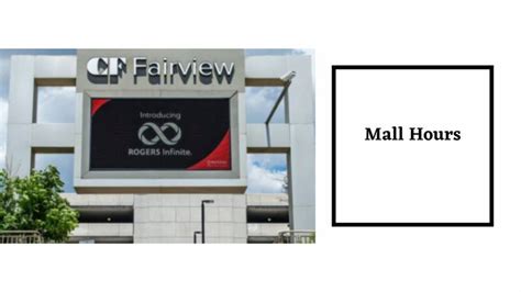 Fairview Mall Hours Monday Tomorrow Saturday Sunday